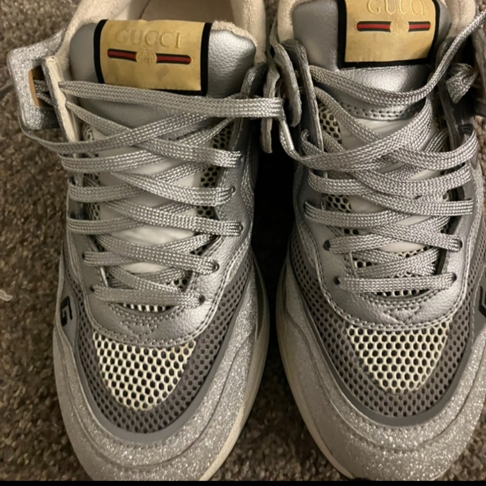 Silver Gucci Sneakers